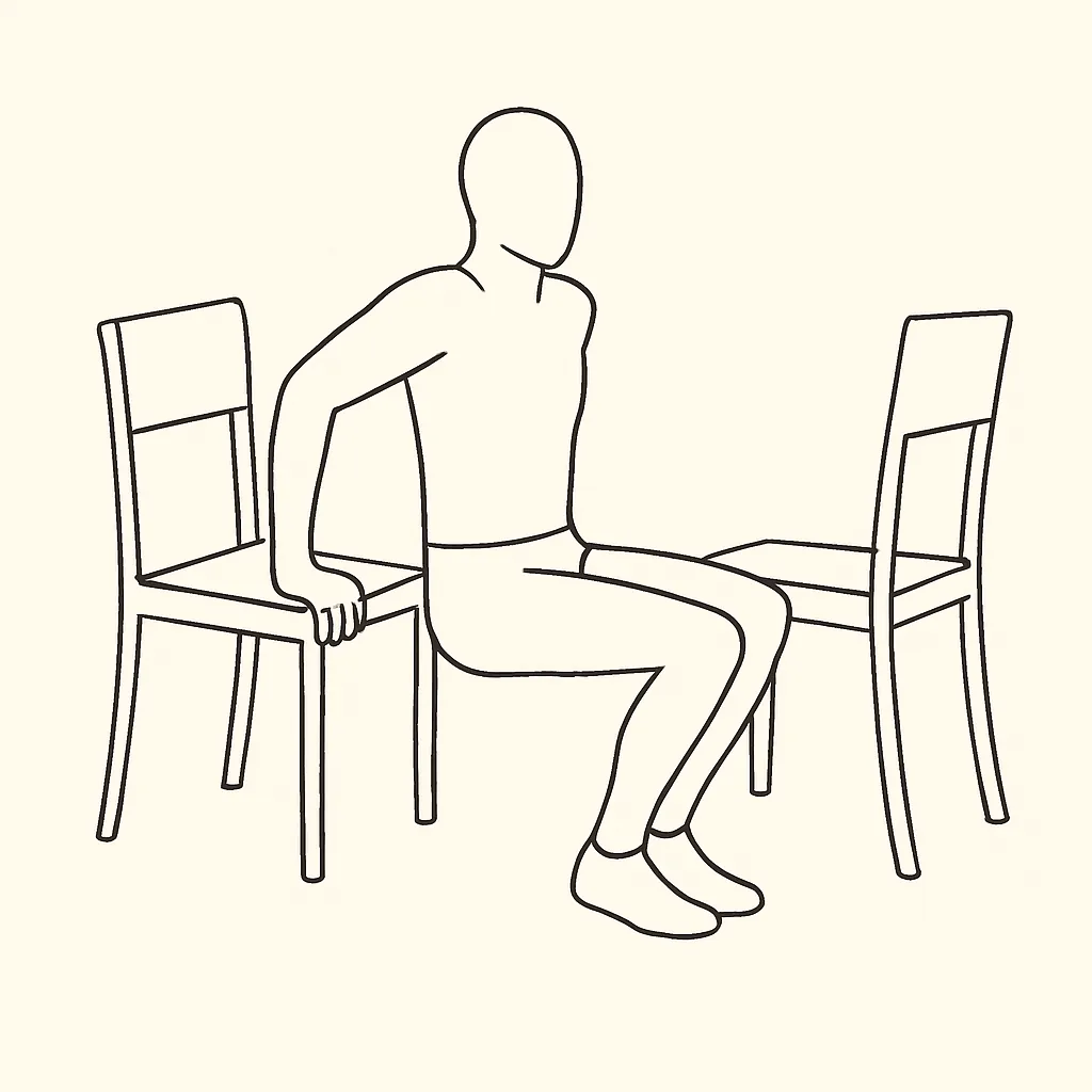 Position des dips sur chaise