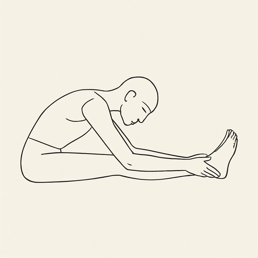 Étirement mollets et pieds assis