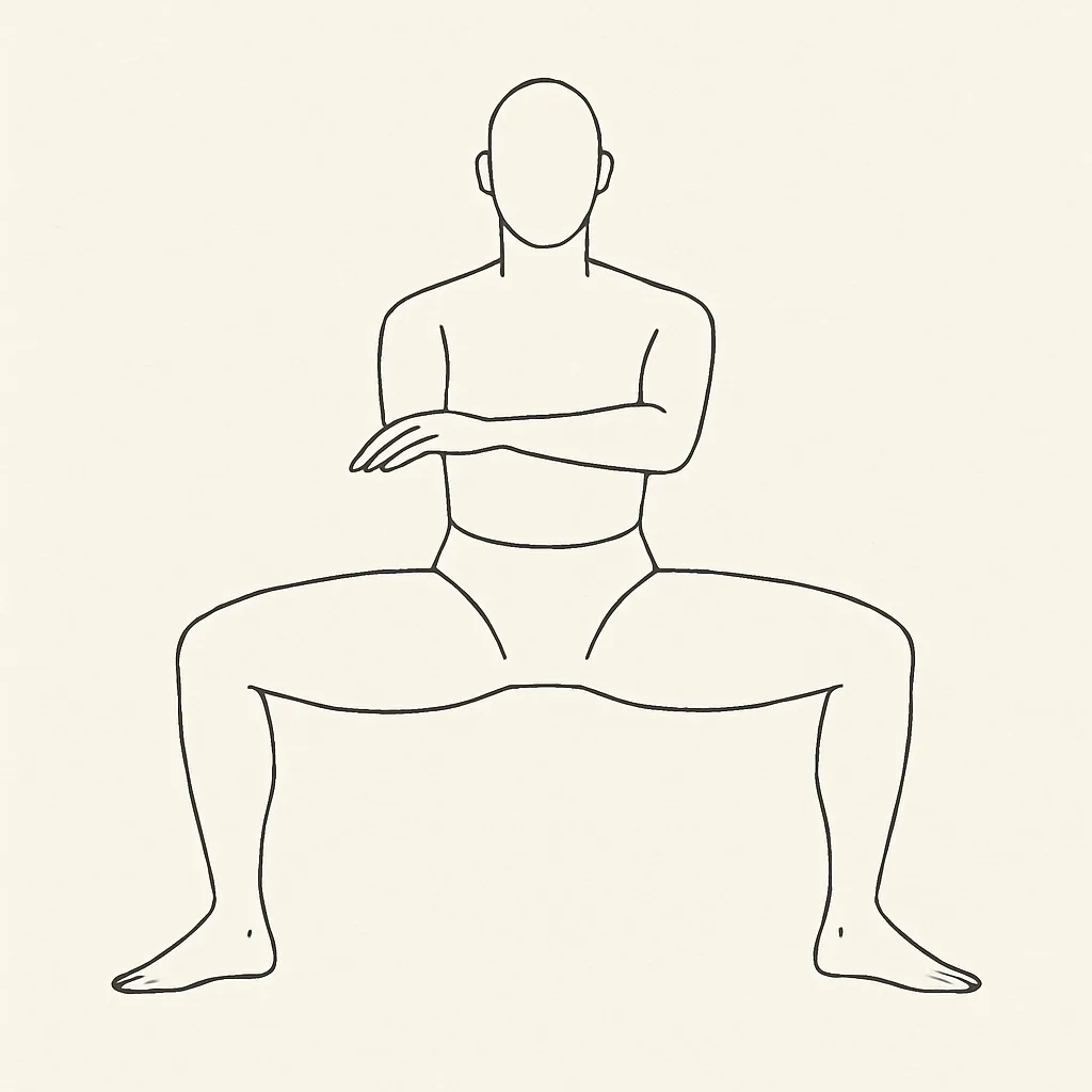 Position basse du squat sumo