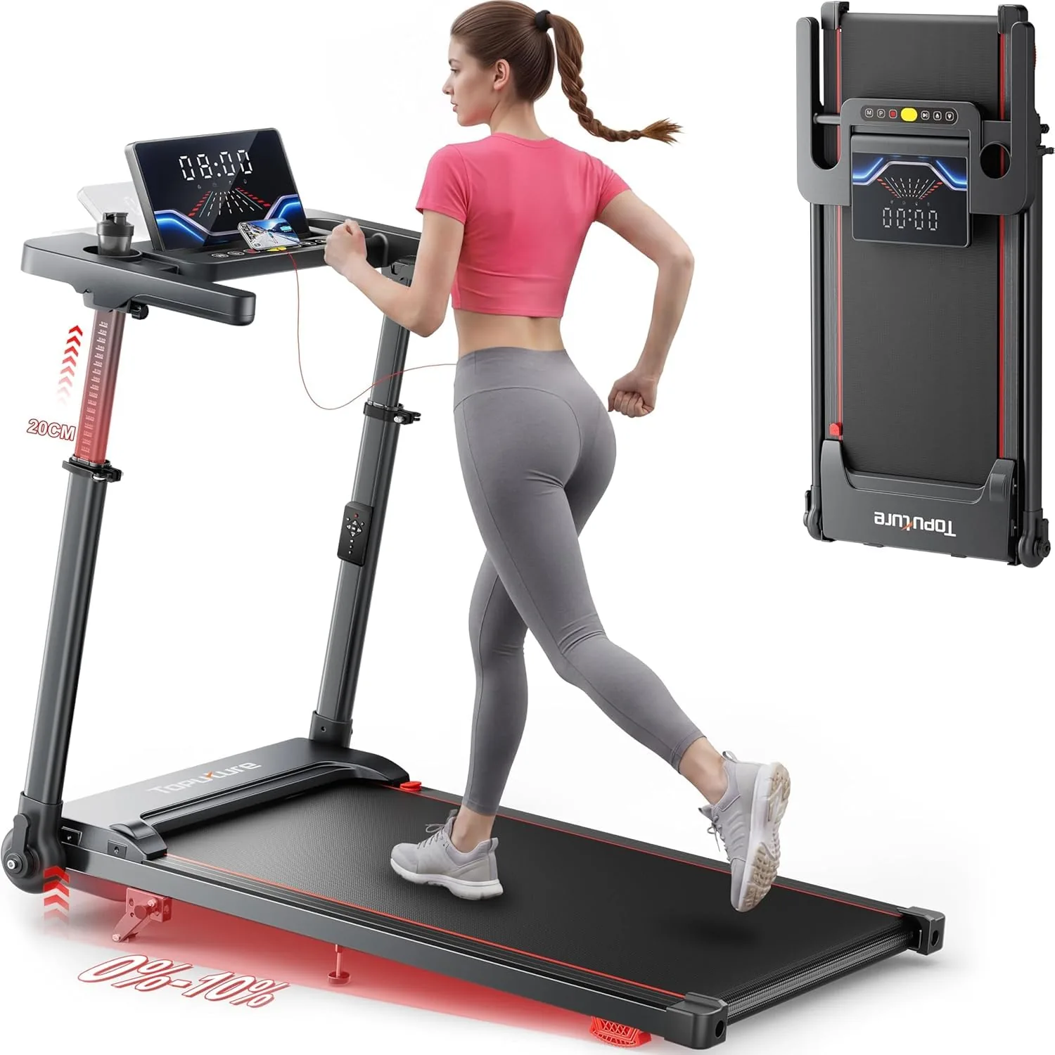Tapis de course 6 en 1 pliable